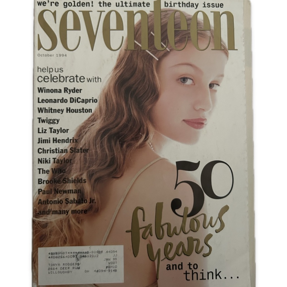 Fashion Magazine Seventeen Gold and Black Edition